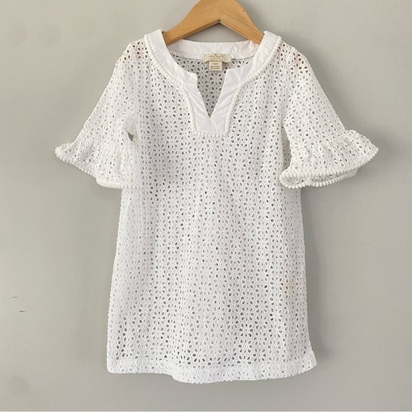 Kate Spade White Lace Eyelet Swimsuit Cover Up Girls 6